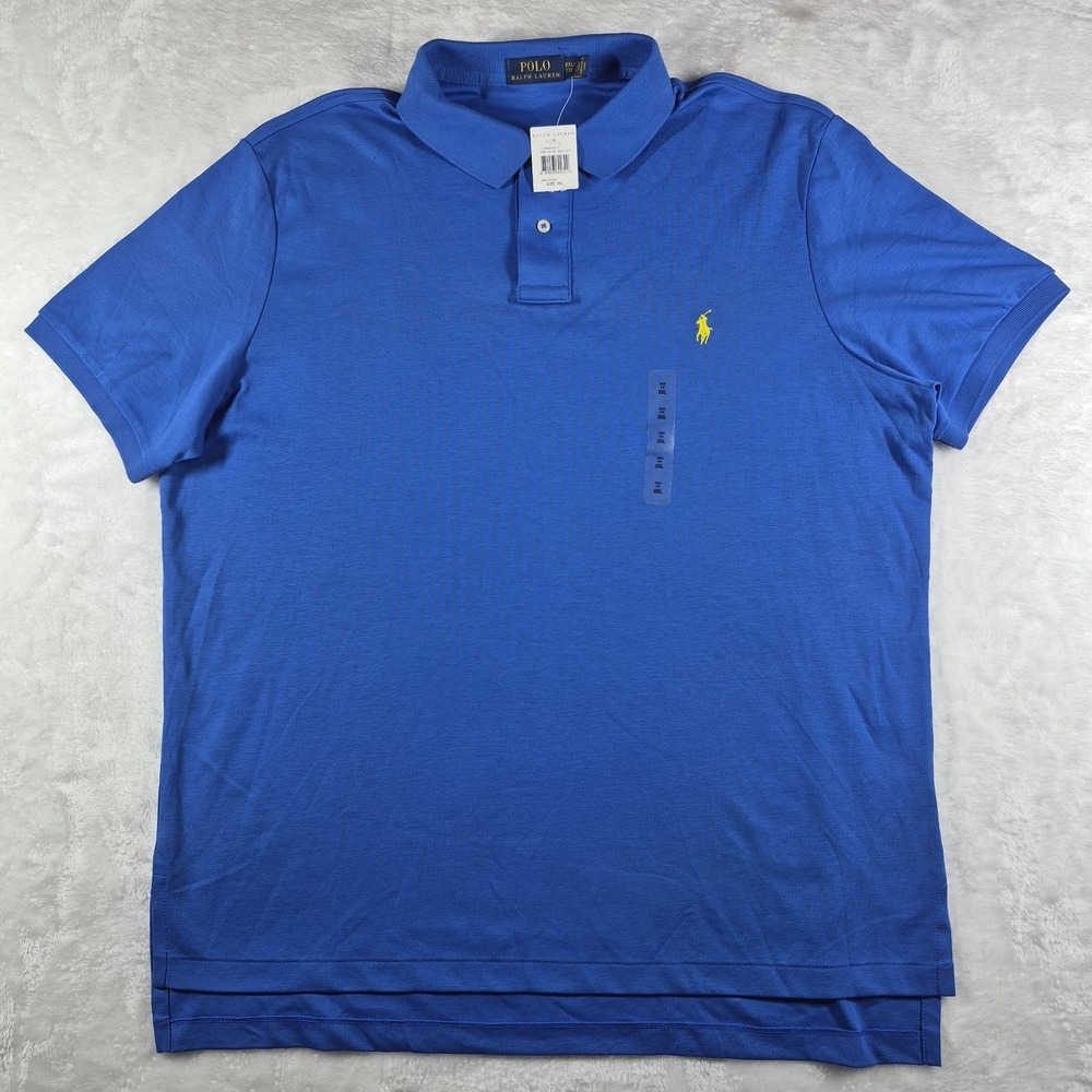 Polo Ralph Lauren Polo Shirt Men's 2XL XXL Blue Casual Comfort Short Sleeve NWT
